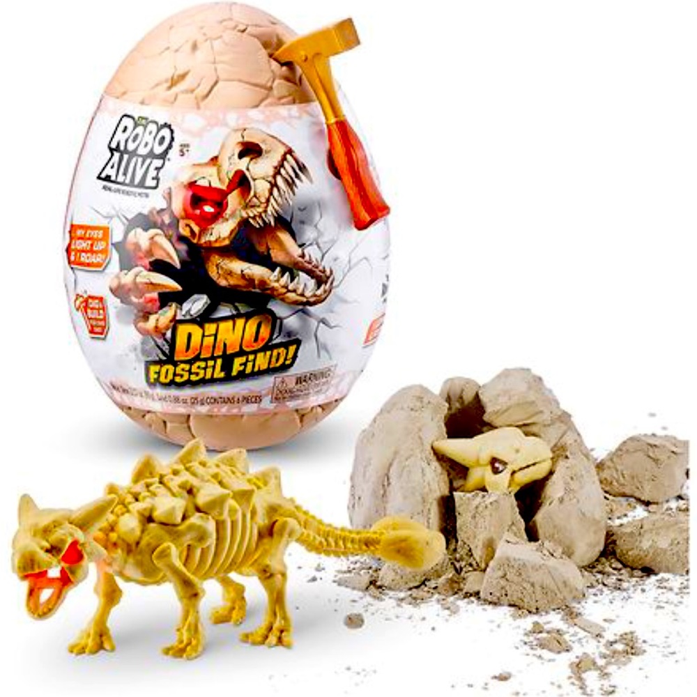 ZURU Robo Alive Dino Dinosaur Fossil Find Egg Surprise Robotic Toy Large 5+